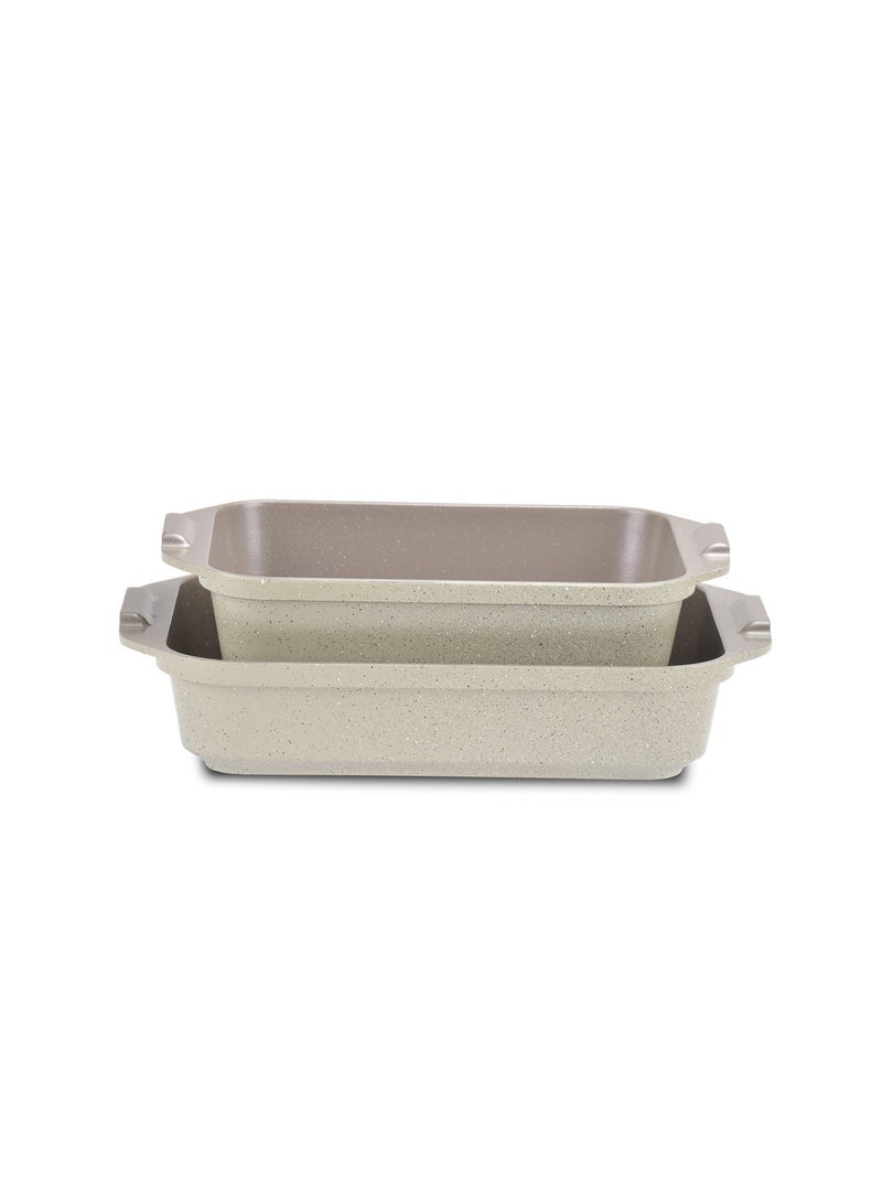 Solingen CBH rectangular granite casserole set (35/40 cm) - Beige - Image 2